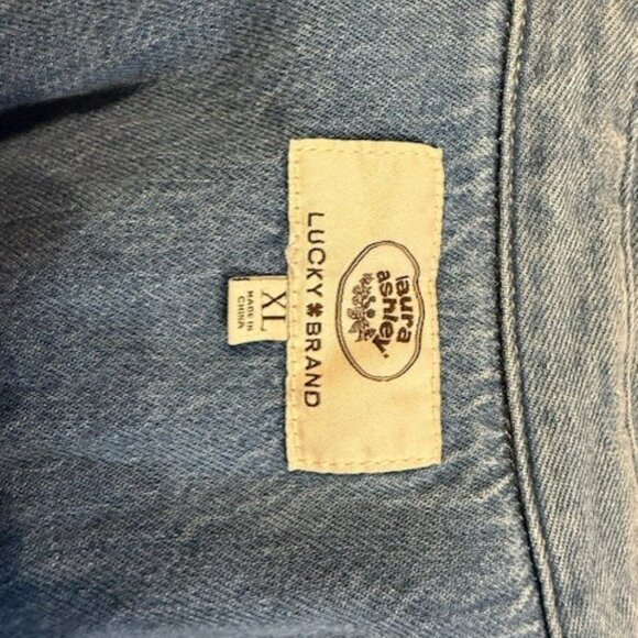 Retro Laura Ashley patchwork distressed denim shirt - RARE - Picture 16 of 16